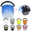 Helmet Lens Flip Up Retro Sun Protection Anti-fog with Bracket 3-Snap Windproof Open Face Motorcycle Helmet Bubble Faceshield for Scooter