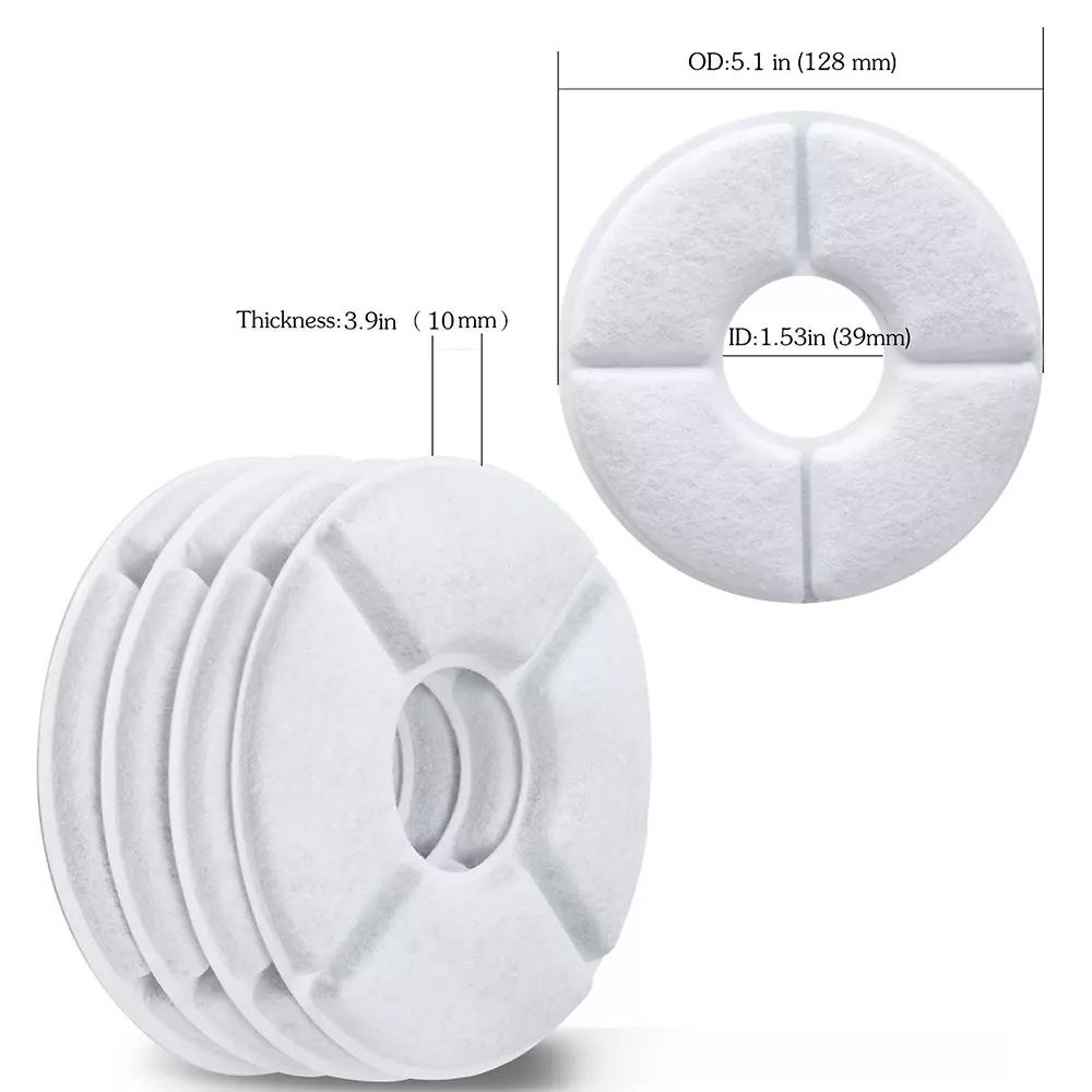 1-12 шт. круглых фильтров для домашних животных, кошек, фонтанов, сменных фильтров для собак