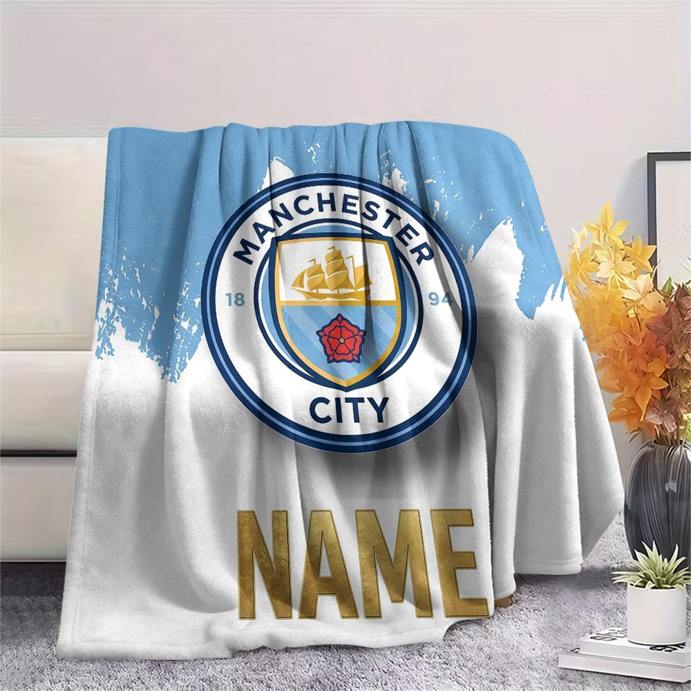 Custom Name MCFC Flannel Blanket, High quality Comfortable for All Seasons, Home Decor, Warmth and Comfort
