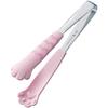 Tanabe Metal Tabletop Tongs, Catch Meow, Island, Peach