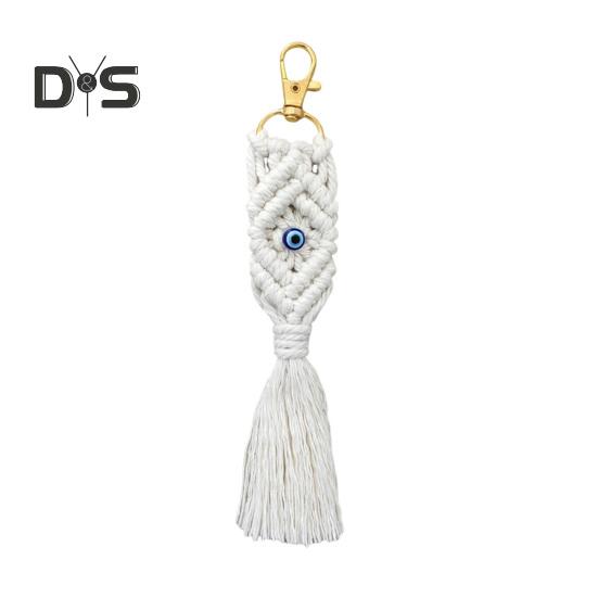 Брелок для ключей в виде рыбы с кисточкой Дизайн сумок Ключи Хлопковый брелок для ключей Легкое крепление Сумки Рюкзаки Брелок