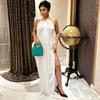 Popular neck halter dress long skirt, pendant pleated banquet party temperament women's new skirt