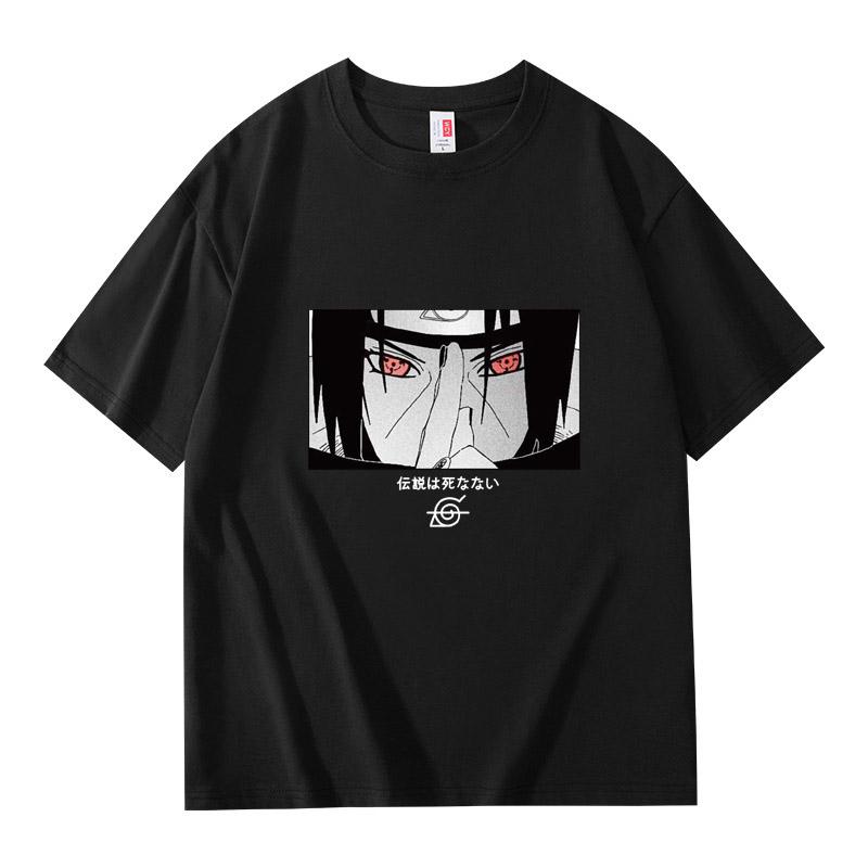 Anime Narutos Round Neck Tshirt Men's Cotton T Shirt Cartoon Tees Summer Sonic Short Sleeve Tops Men Clothing