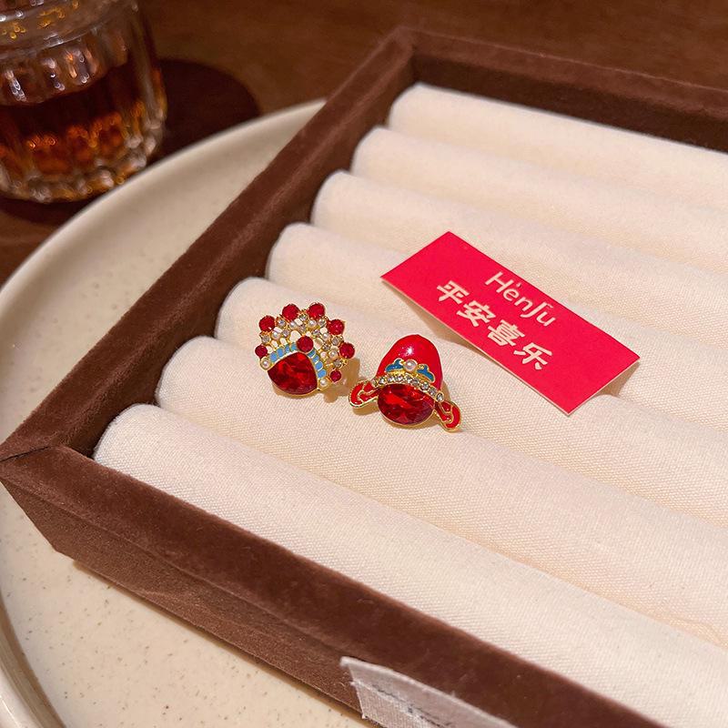 Серьги для макияжа лица в стиле Пекинской оперы для женщин — стильные, универсальные и элегантные аксессуары в китайском стиле