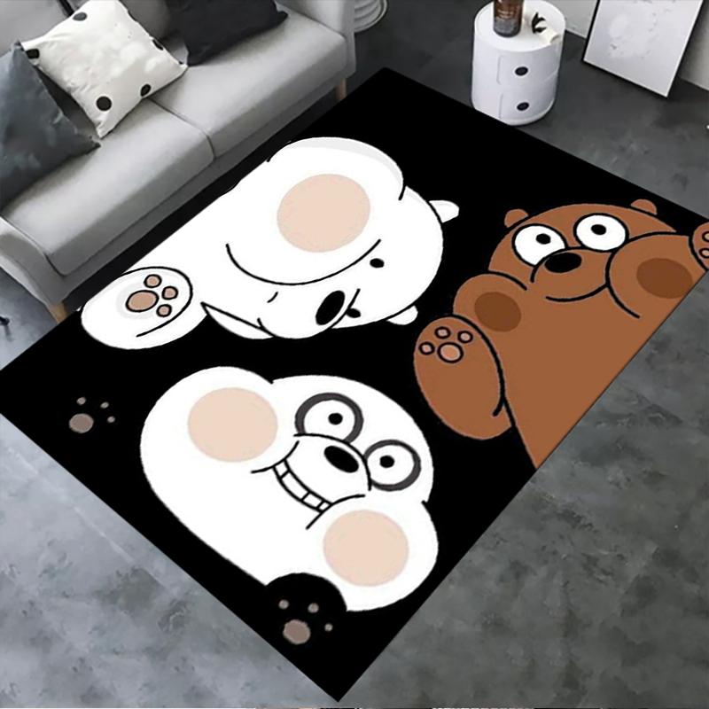 2025 Новый ковер We Bare Bears для гостиной, спальни, дома, дивана, Детский игровой нескользящий коврик для пола 244