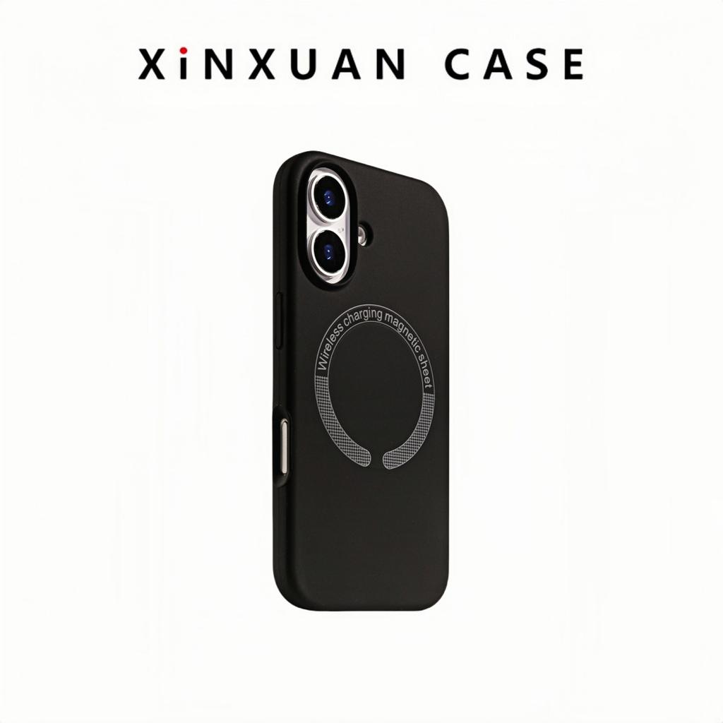 Жидкий силикон для iPhone17promax магнитный чехол для мобильного телефона Apple 16 Макаронная кожа защитный чехол 15