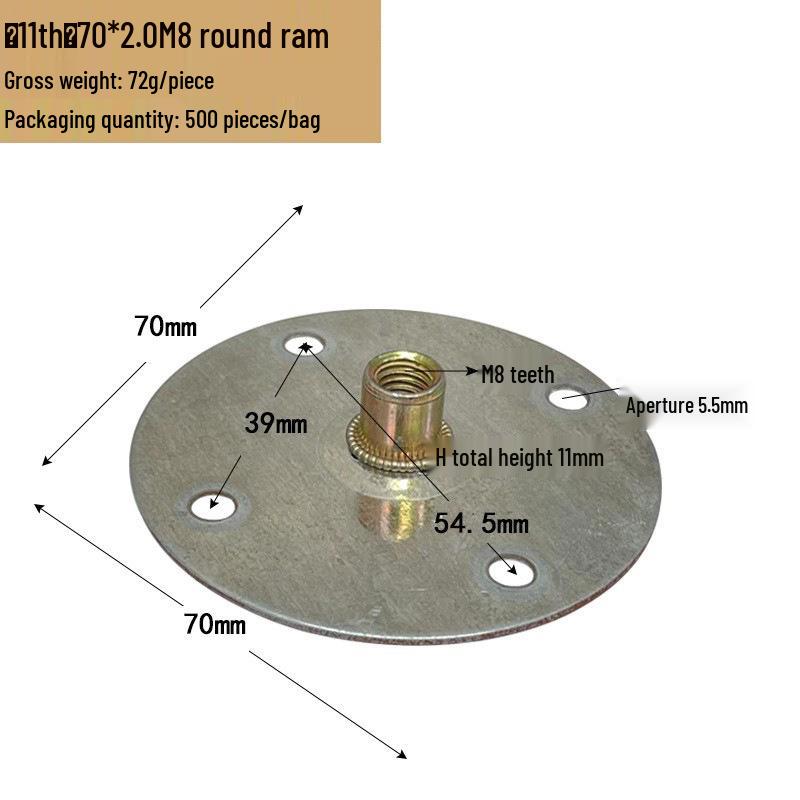 Hexagonal Iron Sheet Slanted Sofa Leg Connector Cover