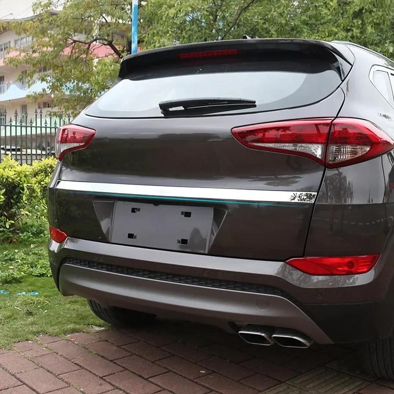 Для Hyundai Tucson Накладка на ручку двери багажника Задняя дверь Отделка молдинг Безель Стайлинг Нержавеющая сталь Хром 2015-2018 Аксессуары