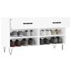 VidaXL Shoe Bench, Shoe Cabinet with 4 Shelves and Legs, Shoe Rack with 2 Drawers Living Room, Modern, 829732