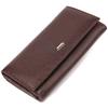 Женский удобный кошелек из натуральной зернистой кожи CANPELLINI Wallet 21654 Коричневый