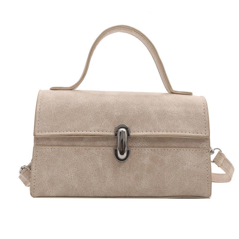 Chic Pu Leather Small Square Bag For Women 2024 Spring Fashion Trend Purse