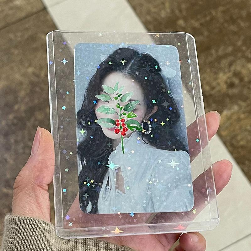 10 шт., звезда, любовь, сердце, Kpop, фотокарта с верхней загрузкой, рукава для фотокарточек, защитный чехол для фотокарточек с изображением идола