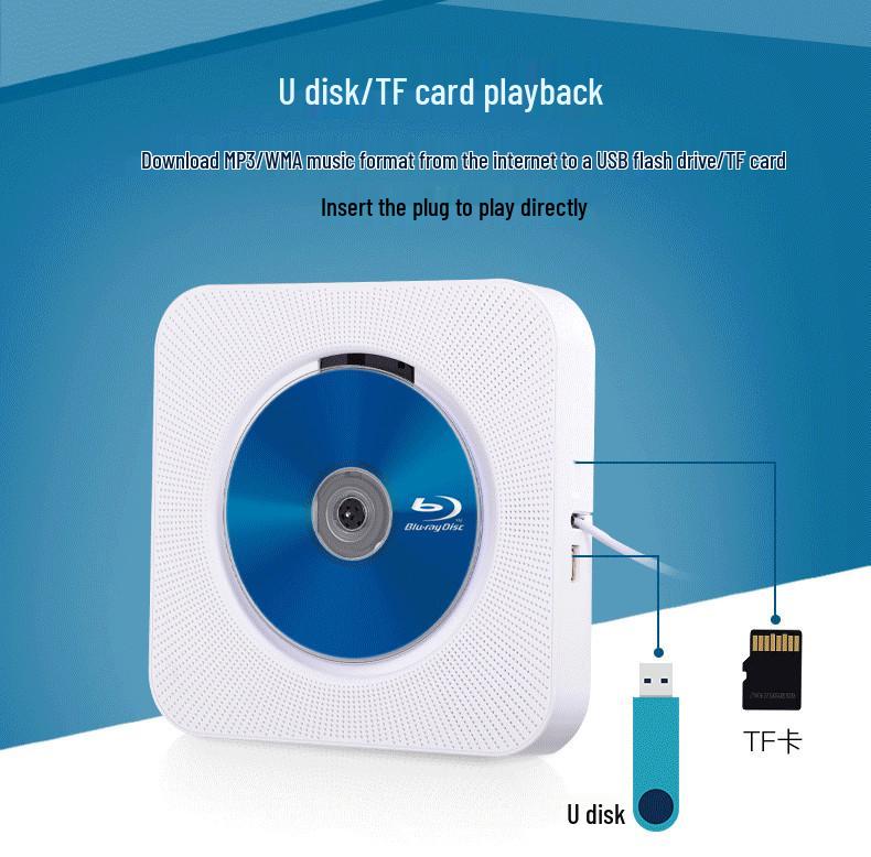 Настенный Bluetooth CD-плеер второго поколения с функцией портативного английского альбома
