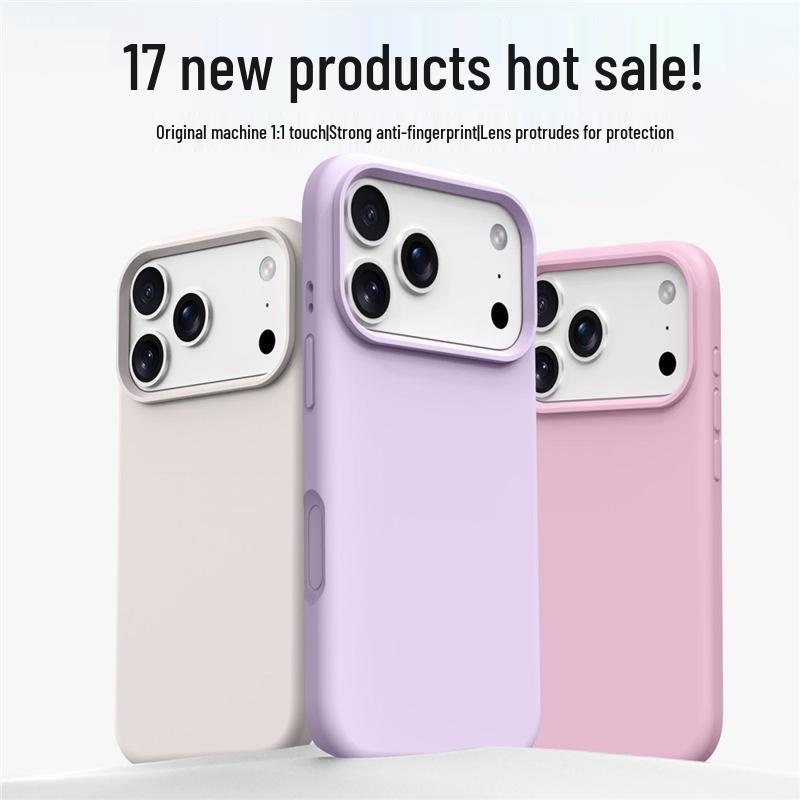 Магнитный чехол из жидкого силикона для iPhone 16 Pro Max – Полное покрытие, Новый дизайн с большим отверстием