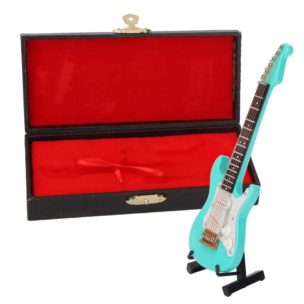 Mini Guitar Replica Miniature Guitar Musical Instrument Model Home Office DecorationS