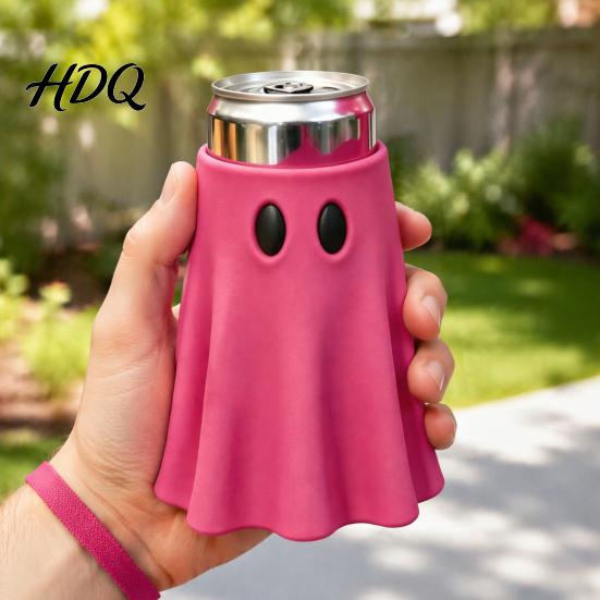 Festive Beverage Insulator Halloween Ghost Can Holder Universal Cooler Sleeve Cute Shaped Party Favors Insulated Drink