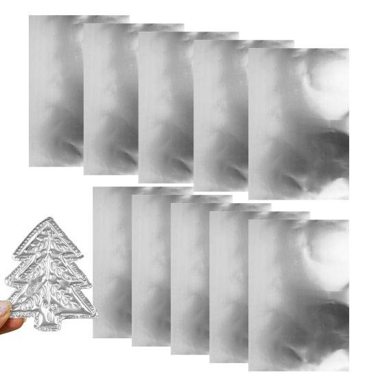 Yousheng Metal Embossing Foil Sheets DIY Aluminum Craft Foil Sheets Christmas Art Embossings Tin Foil Sheets for Embossing Engraving Scrapbooking