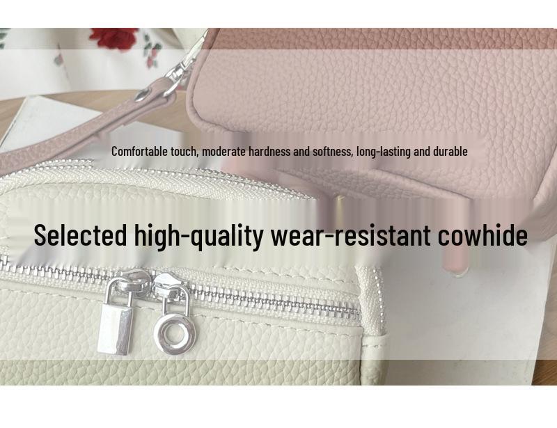 Women's Minimalist Genuine Leather Coin & Key Purse - Double Zipper Design for Lipstick & Coin Storage (2025 Edition)