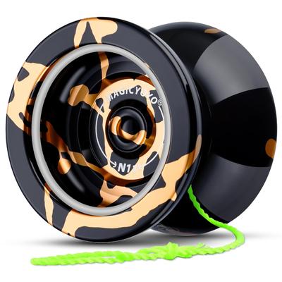 MagicYoYo Новый дизайн N11 сплав алюминия профессиональный неотзывчивый йо-йо мяч с MAGICYOYO Йо-йо (Черный золотой)