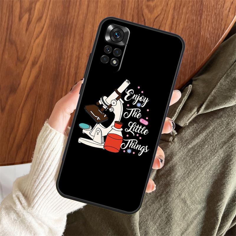 Научный биологический лабораторный чехол для Xiaomi Redmi Note 13 14 Pro 12 11 10 15 Pro Plus Redmi 15 C 13 10C 12C 13C 14C