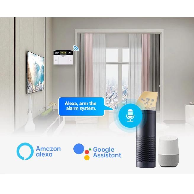 Fuers W210 Tuya Smart Alarm System Kit WIFI GSM Burglar Alarm Smart Home Alarm System Color LCD Display Security 3MP IP Camera