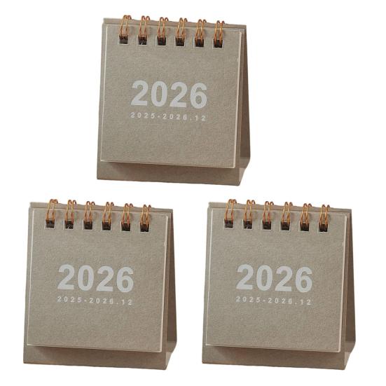 Мини настольный календарь 2026 г. Янв.2026-Дек.2026 12-месячный планировщик Маленький настольный перекидной календарь на двойной спирали для дома и офиса