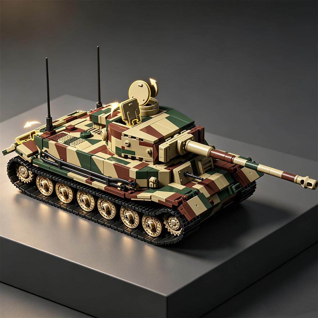 Panzerkampfwagen VI Tiger (P) Early Tiger I 1/28 Scale Tiger Tank Model Kit—Track-Equipped Armored Vehicle Toy