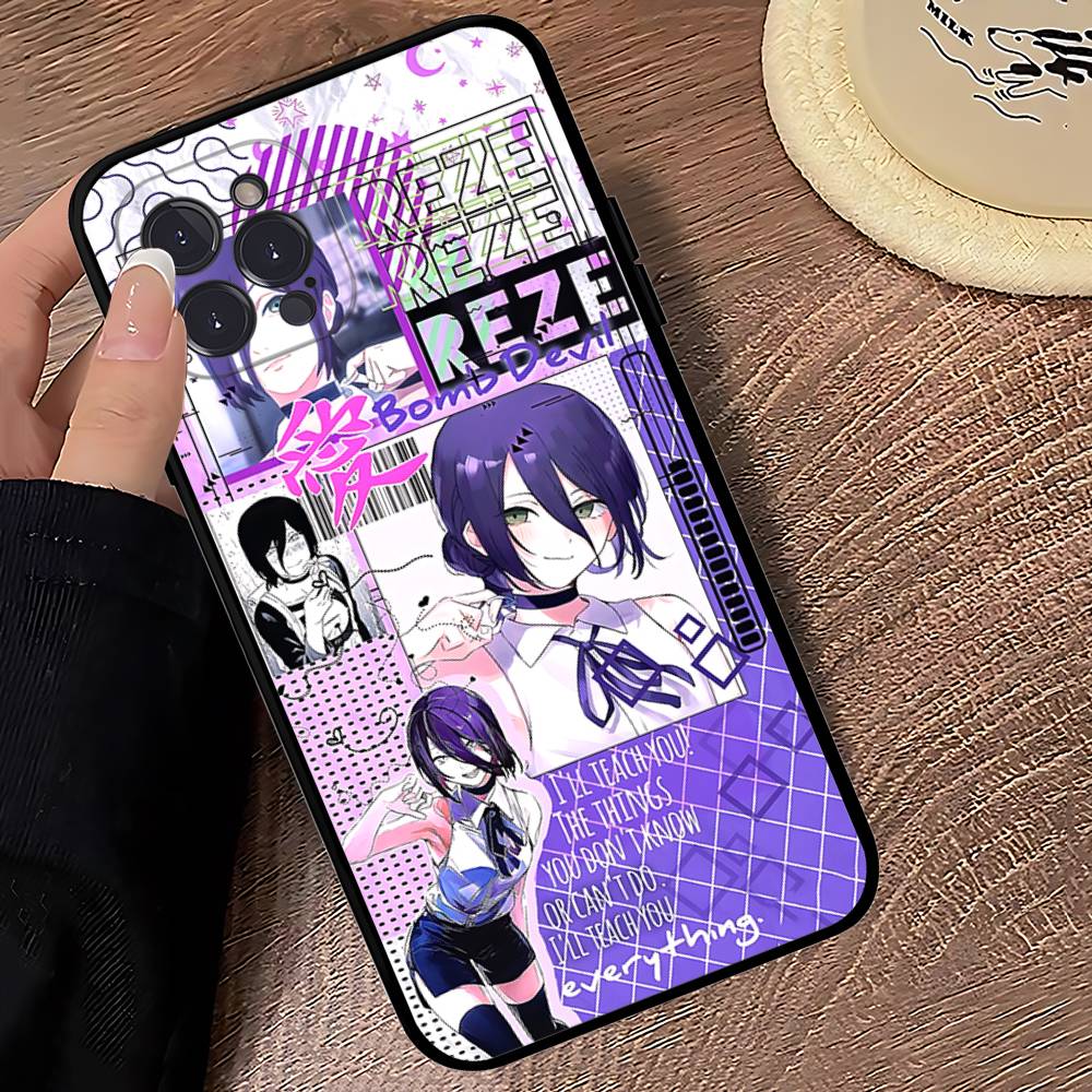 Крутой чехол для телефона с аниме R-Reze Для iPhone 17 16 15 16e 14 13 12 11 Pro Max Plus Чехол Обложка Coque