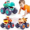 OCATO Игрушки для машины для мальчика 1 года, Подарок, Машинки-монстры на пружинном механизме для малышей 1-3, Подарок на день рождения для мальчика 1 2 3 лет, Первая техника для детей