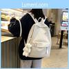 Shoulder Solidcolor Backpack Bag High School Students Junior High Gift Unisex