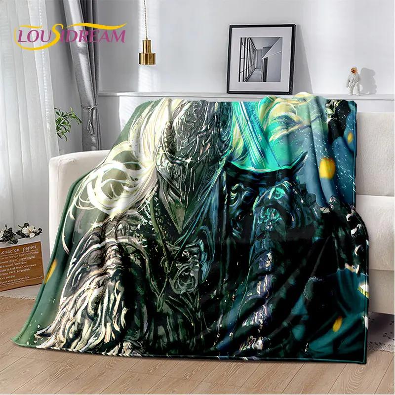 Elden Ring Game Gamer 3D Printed Soft Plush Blanket,Flannel Blanket Throw Blanket for Living Room Bedroom Bed Sofa Picnic Cover
