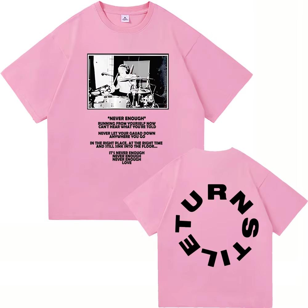 Turnstile Double Rainbow Tshirt 2025 Album Never Enough UnisexUnisex Clothing Harajuku High Quality Clothes Vintage Cotton Tshirts