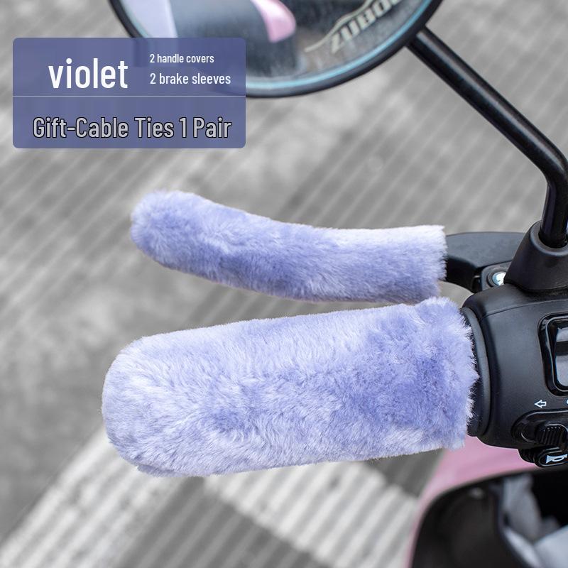 Electric Vehicle Winter Fleece-Lined Handlebar Gloves for Bikes and Motorcycles