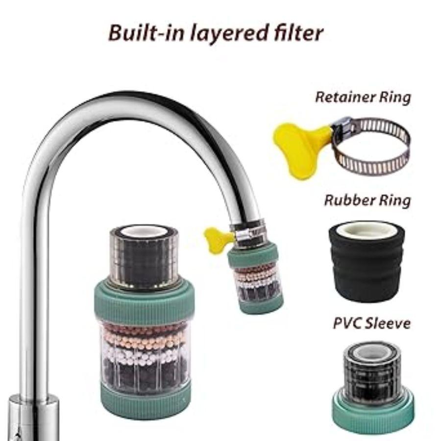 3 Pack Faucet Mount Filters, Faucet Water Filter for Kitchen, Activated Carbo