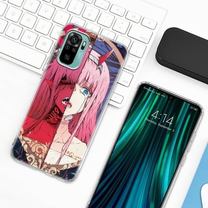 Чехол для телефона Zero Two Anime Darling In The Franxx для Xiaomi Redmi Note 9s 8 11 7 9 10 Pro 10s 11s Note 8Pro K40 Прозрачные чехлы