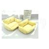 Striped Sofa Shaped Pet Bed Macaron Portable Handheld Kennel Soft Plush Small Medium Puppy Sleeping Couch