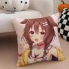 Playful Cute Japanese VTuber IINUGAMI KORONE Cushion Cover Throw Pillow Cover Hidden Button Durable Polyester Chair Cushion