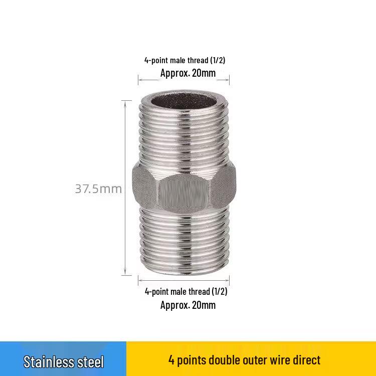 Утолщенная резьбовая переходная муфта из нержавеющей стали 1/2" на 3/4" или 1" фитинг для водопроводной трубы