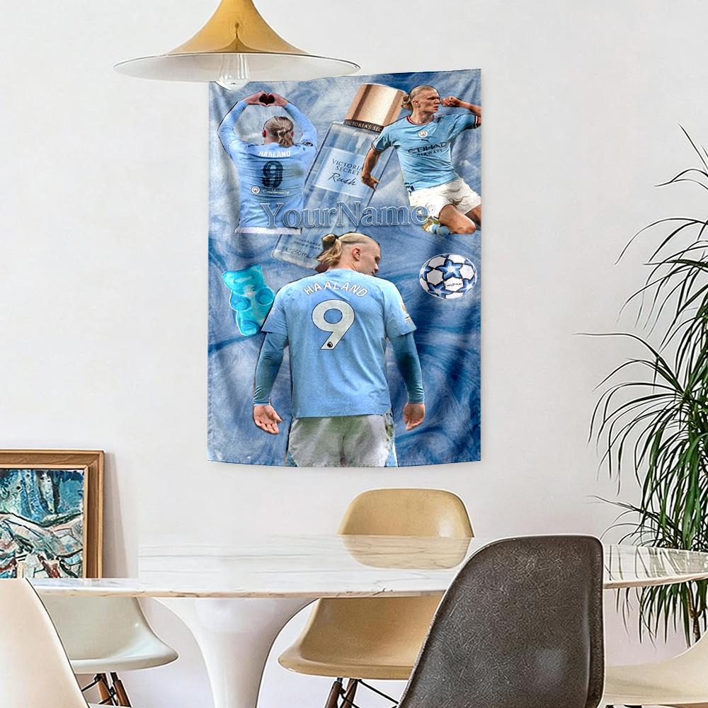 Haaland Custom Your Name Wall Decor Tapestry Art For Pet Memorial Birthdaywedding Party Backdrop Family Gift