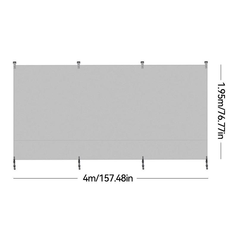 Солнцезащитный козырек для автофургона, сетка от солнца с пластиковой петлей, сумка для хранения, напольные гвозди, нейлоновая веревка, водонепроницаемая, прочная, простая версия 4x1,95 м