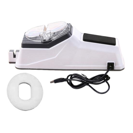 Электрическая точилка для ножей Нескользящее основание Легко чистить Питание от USB Многофункциональный Эргономичный дизайн Точилка для ножей