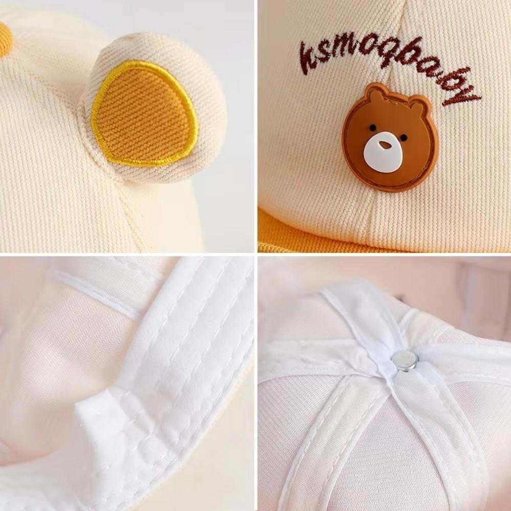 with Ears Baby Baseball Cap Cartoon Bear Infant Peaked Hat Comfortable Sun Hat For Boys Girls