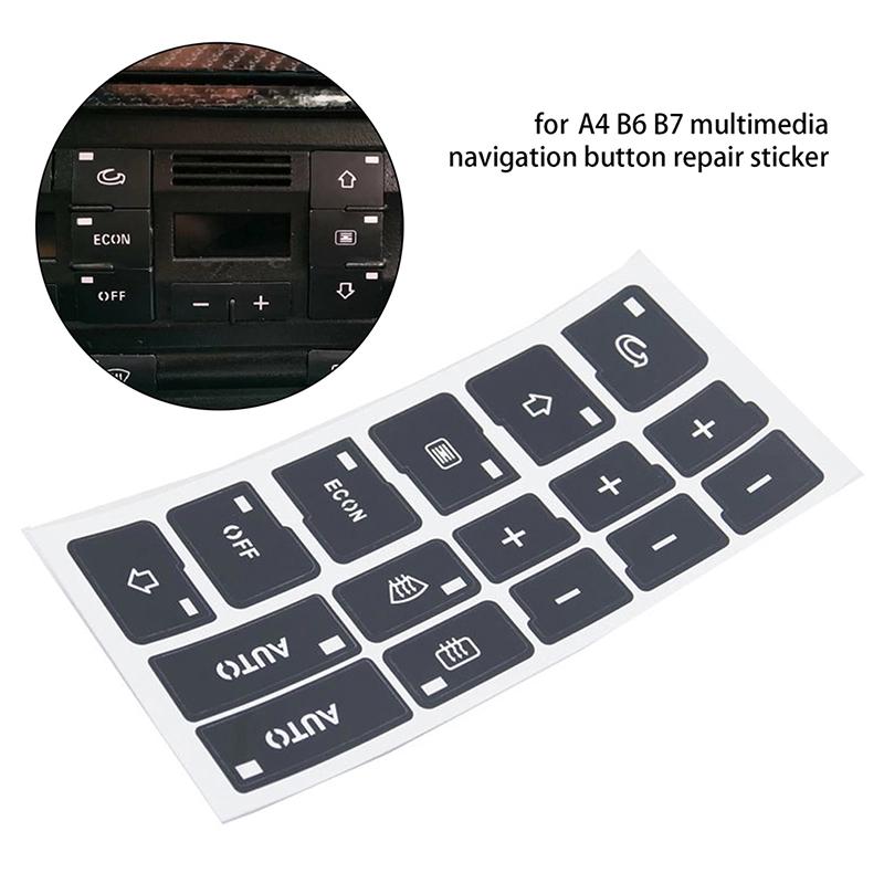 Car Air Condition Ac Climate Control Button Repair Stickers Decals For A4 B6 B7