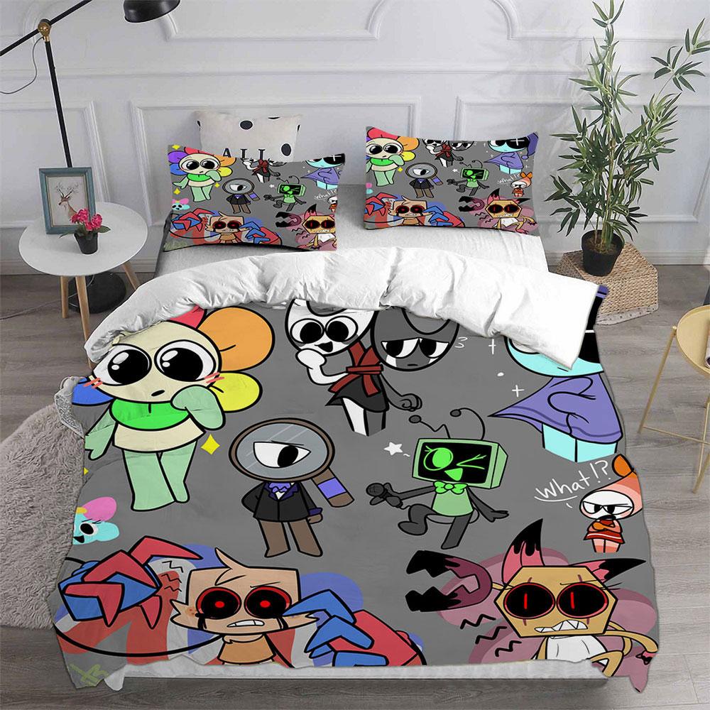 Комплект постельного белья Dandy's World Game 3D-принт Набор пододеяльников с наволочками Мальчик Девочка Подростки Дети Подарок на день рождения Мягкое постельное белье