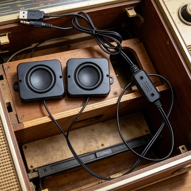 Компактные USB-динамики 10 Вт с клейким креплением для монитора и компьютерных систем