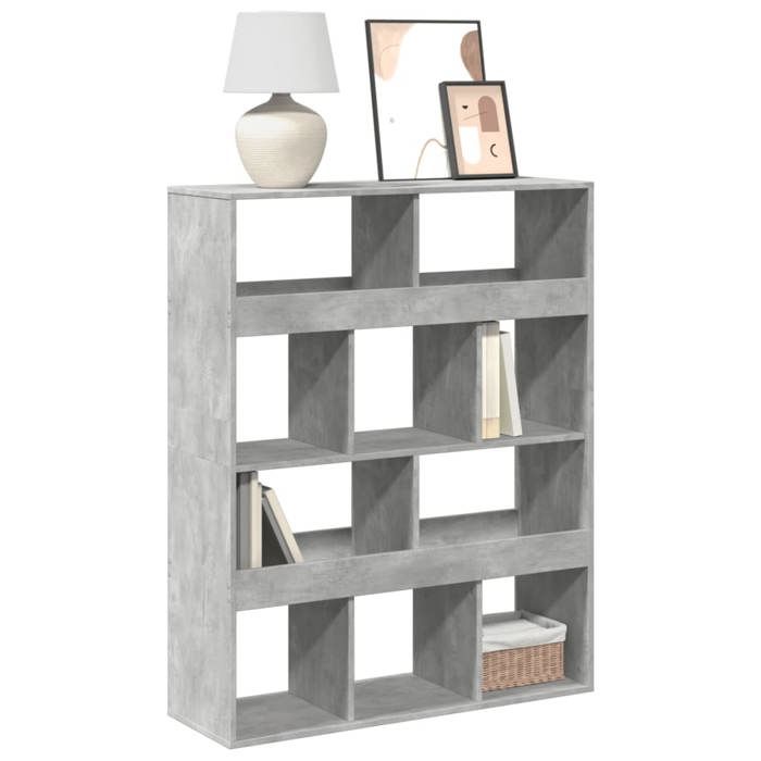VidaXL Bookcase Concrete Grey 100x33x125.5 Cm Engineered Wood 3309360