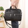 Business First Layer Cowhide Men's Briefcase Bag 14-inch Computer Bag Men's Portable One-shoulder Messenger Fashion Bag