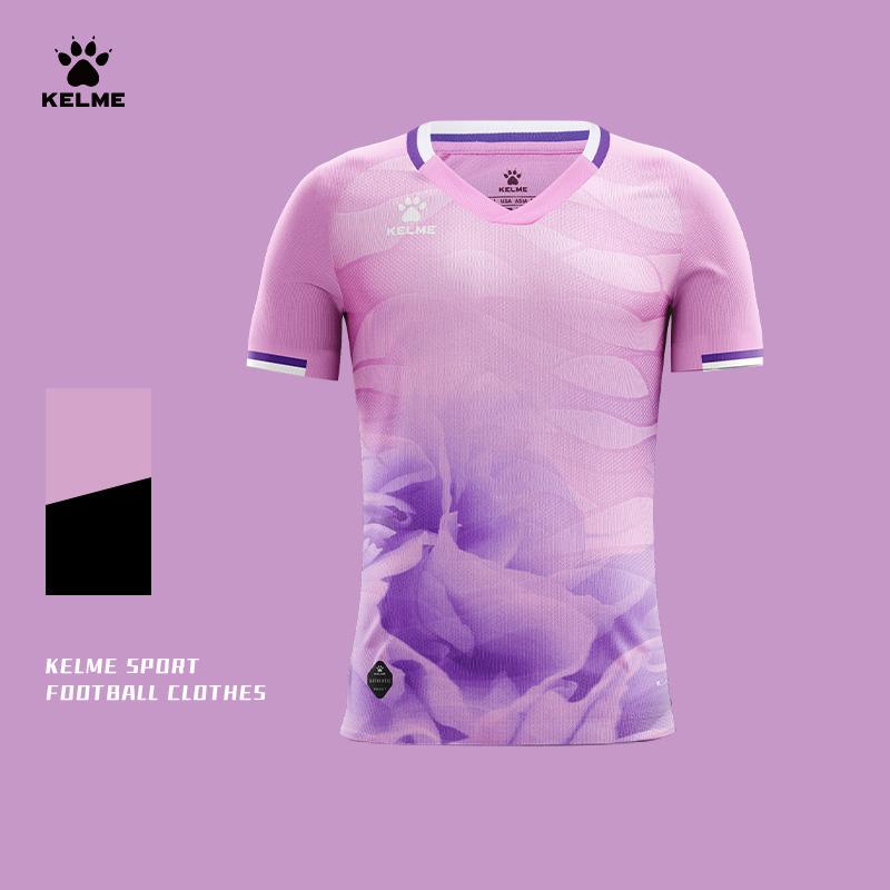 Kelme Мужская футболка с коротким рукавом для футбола Тренировочная футболка Новый V-образный вырез Футбольная майка Для бега Спорт Баскетбольная Дышащая Быстросохнущая Футболка