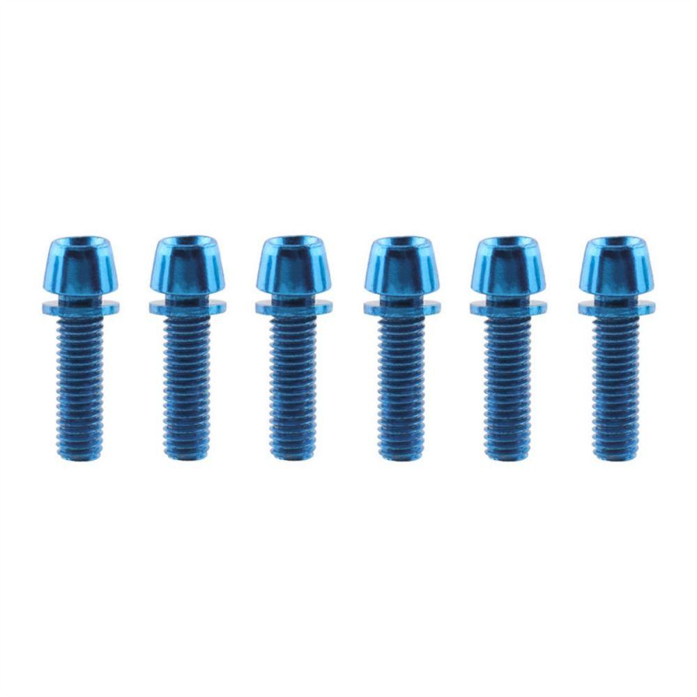 6pcs/set Titanium-plated Bike Handle in Bolts M5 * 17MM Bicycle Stem Screw Mountain Bike