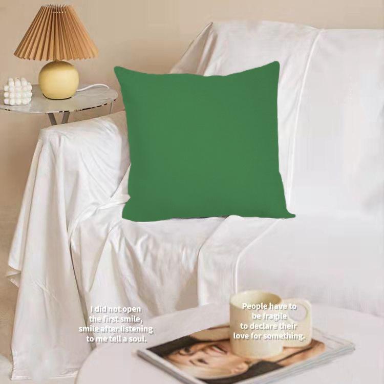 Nordic Simple Green Small Fresh Floral Modern Simple Pillow Sofa Living Room Model Suede Waist Pillow Case Pillow
